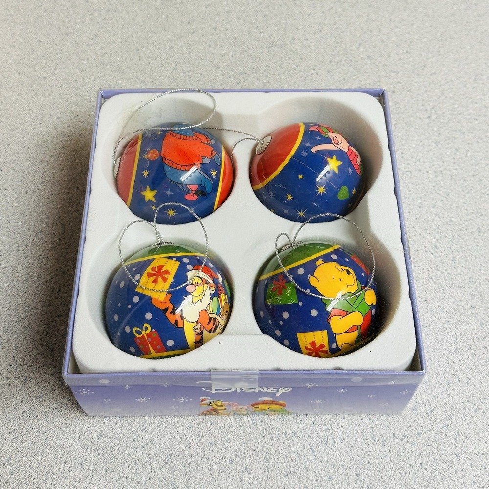 Vintage Disney Classics Lot of 4 Winnie Pooh  Christmas Ornaments
